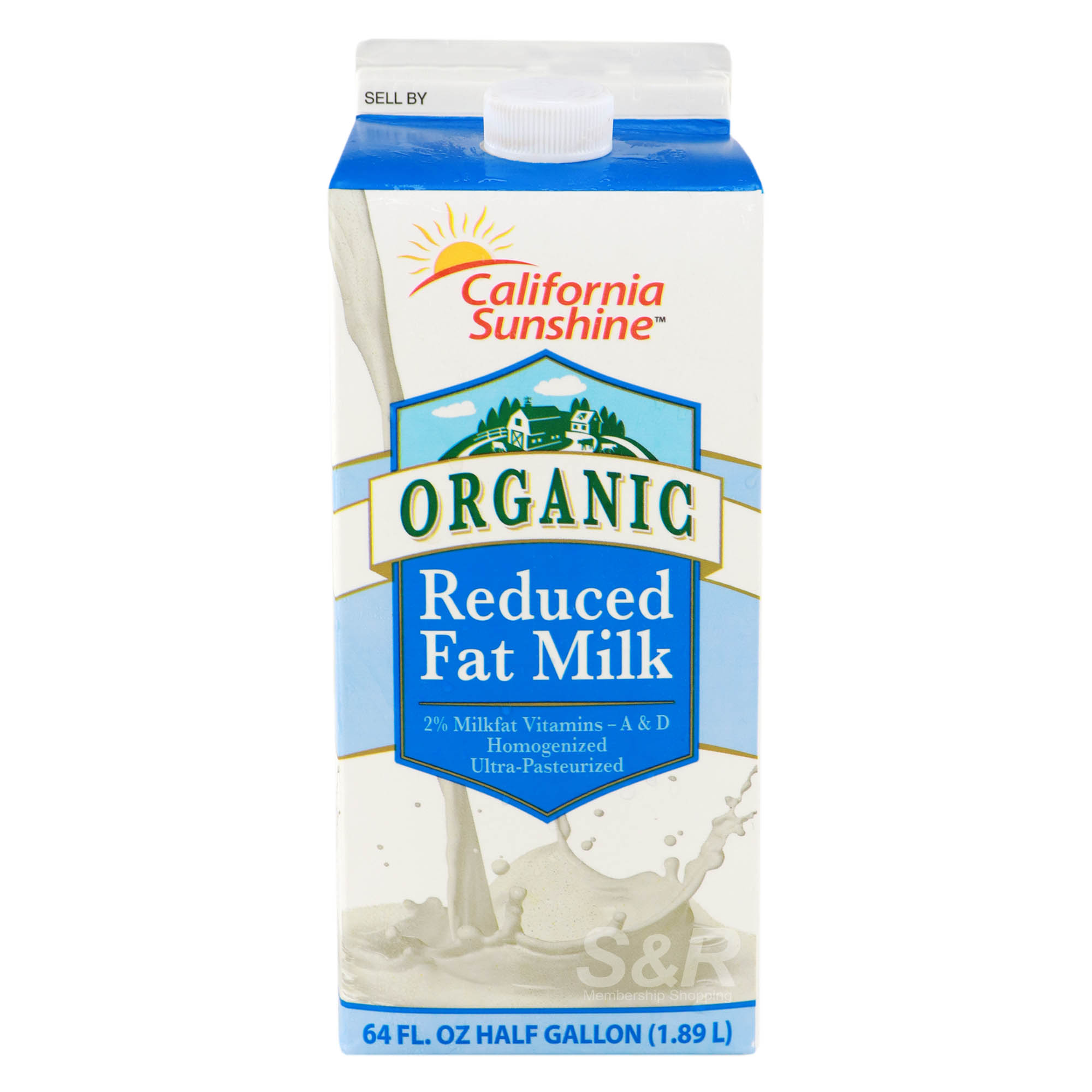 California Sunshine Organic Reduced Fat Milk 1.89L